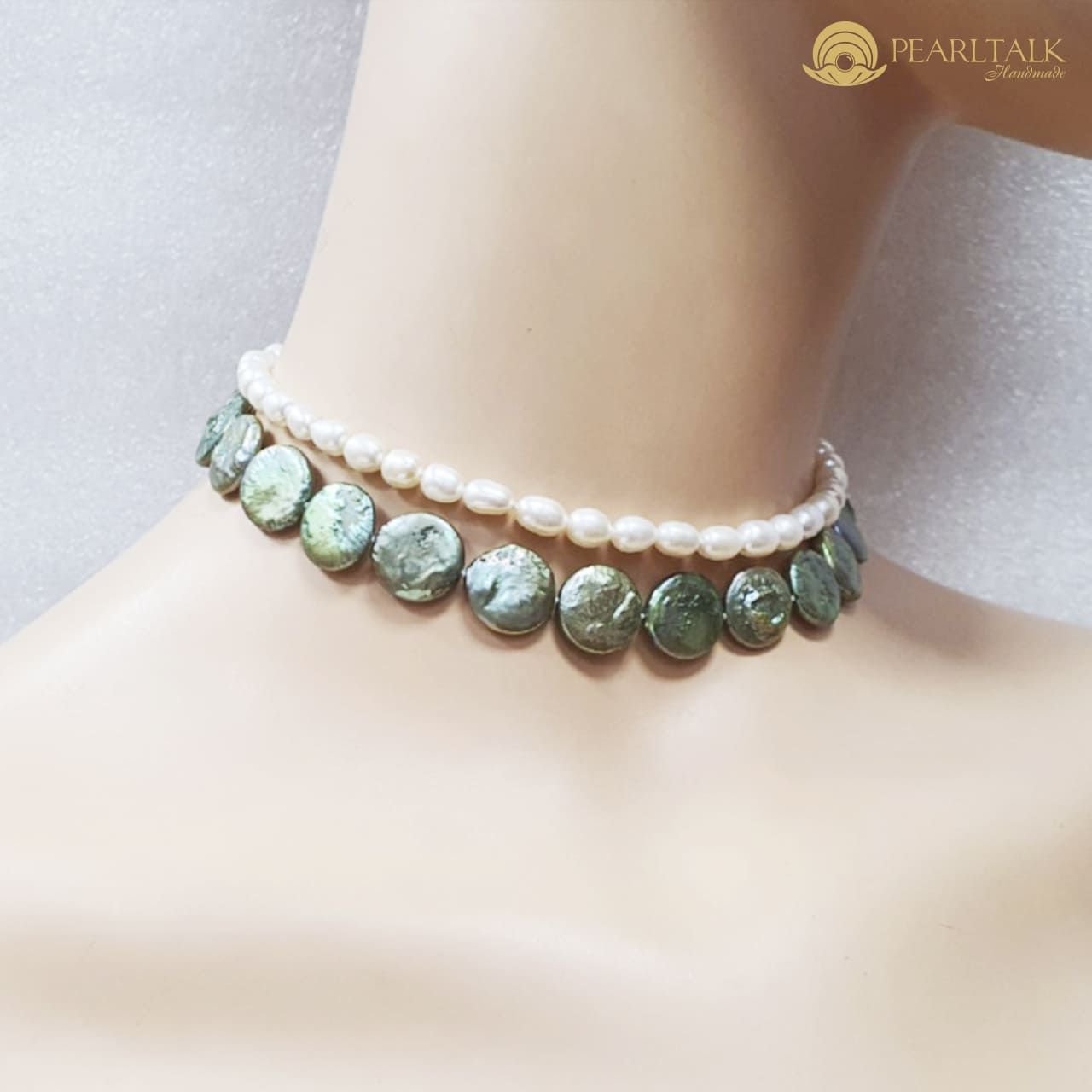 CHUỖI NGỌC TRAI ĐÔI HIGH NECK 5MM 14MM